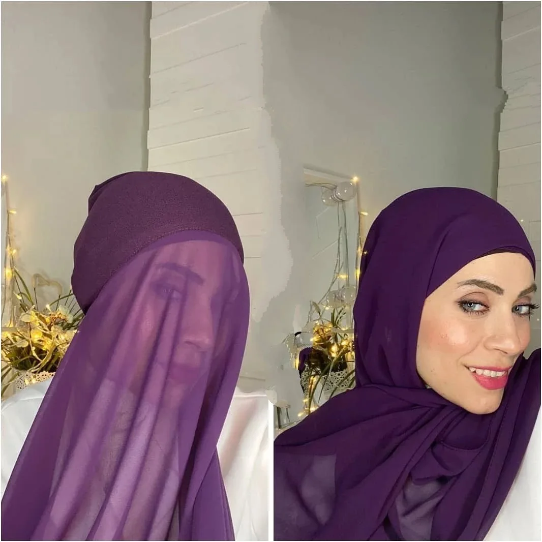 2021 New instant chiffon hijab with a bonnet under scarf unique design chiffon hijab scarf ready to wear hijab scarf
2021 New instant chiffon hijab with a bonnet under scarf unique design chiffon hijab scarf ready to wear hijab scarf