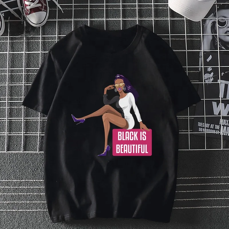 Letter Printed T Shirt For Black Strong Power Woman Man Harajuku Aesthetics Tshirt Print Short Sleeve Wholesale Casual T Shirt
Letter Printed T Shirt For Black Strong Power Woman Man Harajuku Aesthetics Tshirt Print Short Sleeve Wholesale Casual T Shirt