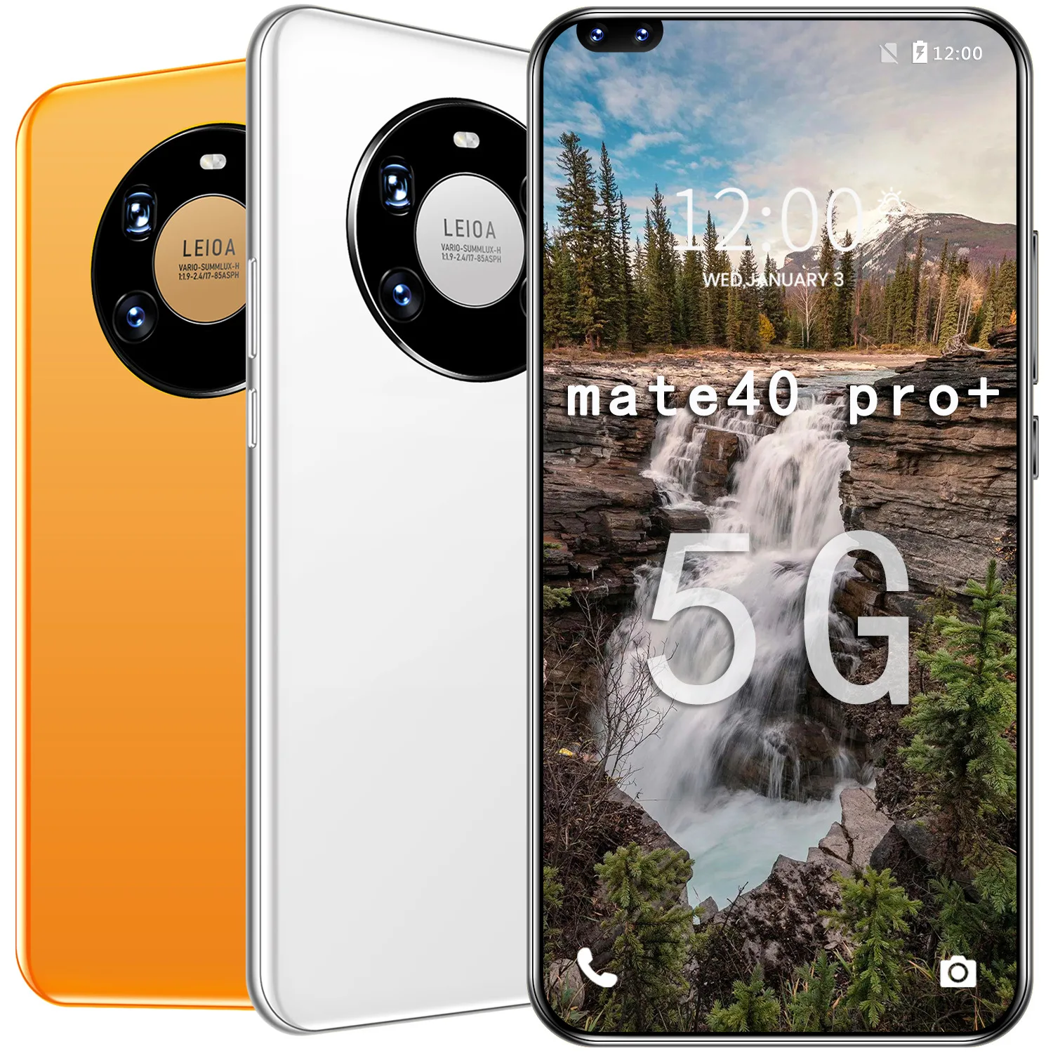 

5G Mate40 Pro+ 7.3 Inch Full Screen Smartphone 12G+512G Face Unlock Mobile Phone Android 10.0, Silver/black/green/yellow