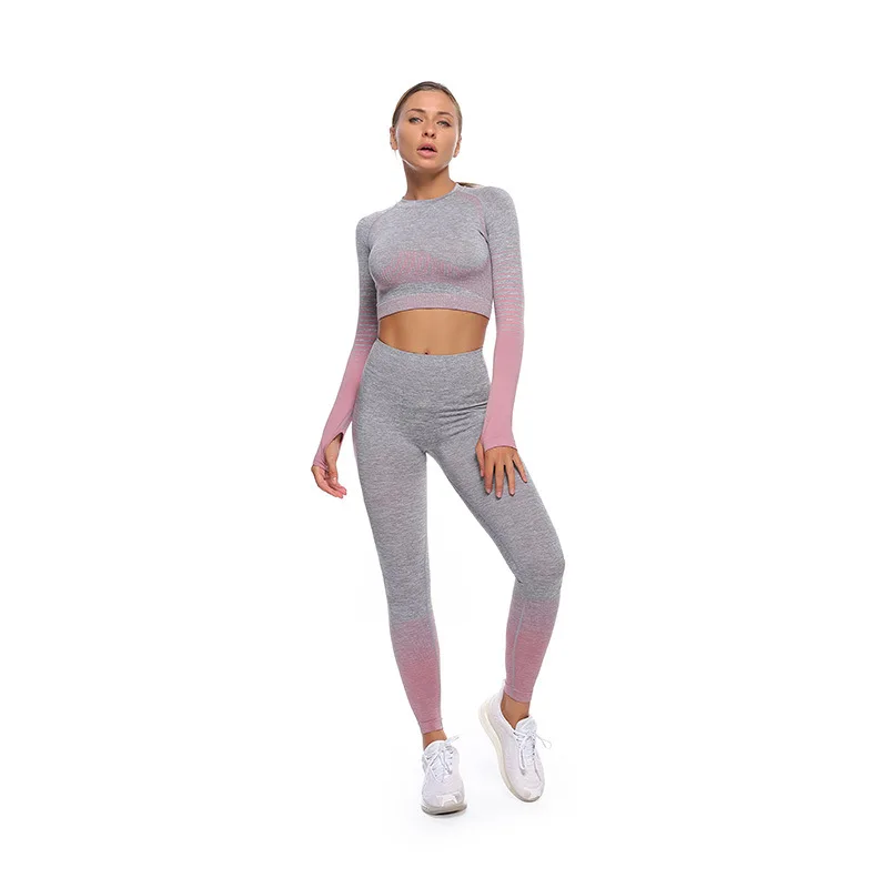 L456 Knitted Seamless Long Sleeve Crop Top Tummy Control 2pcs Gym Wear Yoga Set Active Wear
L456 Knitted Seamless Long Sleeve Crop Top Tummy Control 2pcs Gym Wear Yoga Set Active Wear