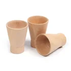 BA-2023 new design custom pattern logo small wood bamboo espresso coffee travel cup for home party