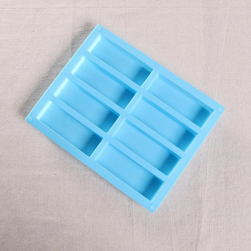 8 rectangular handmade cold soap silicone mousse cake mold baking tool easy to take off, As picture
8 rectangular handmade cold soap silicone mousse cake mold baking tool easy to take off, As picture