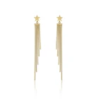 Charare temperamental gold star tassel chain earrings 2020