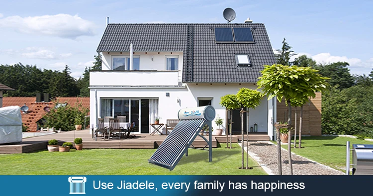 JIADELE France Calentador ဆိုလာအပူပေးရေ 200L Tankless ကျစ်လစ်သော နေရောင်ခြည်စွမ်းအင်သုံး pv panel ရေပူရေအေးပေးစက်စနစ် chauffe eau solaire အသေးစိတ်အချက်များ