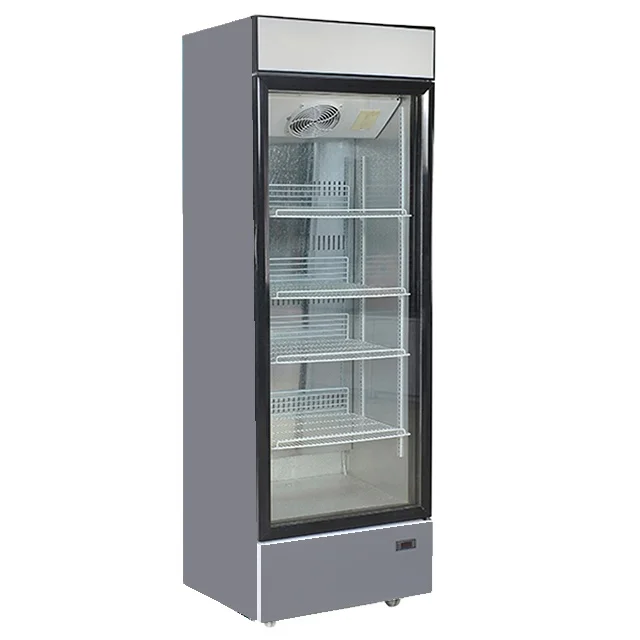 MEISDA High Quality Commercial Transparent LCD Glass Door beverage Fridge 5 Layers Display Cooler with Compressor