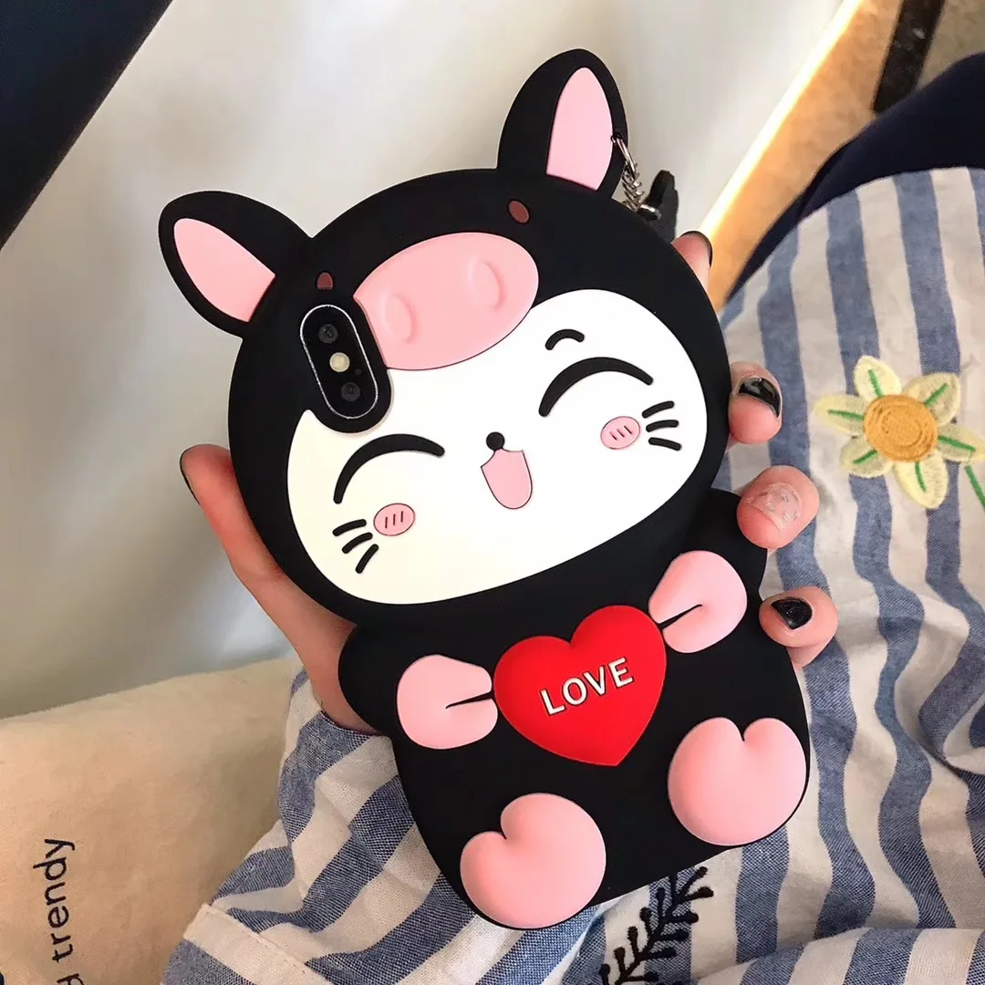 China OEM Wholesale Personalized Customized Logo Silicone 3D Cartoon Fashion Cute Shockproof Soft Cell Phone Case Phone Bags, Pink and black
China OEM Wholesale Personalized Customized Logo Silicone 3D Cartoon Fashion Cute Shockproof Soft Cell Phone Case Phone Bags, Pink and black