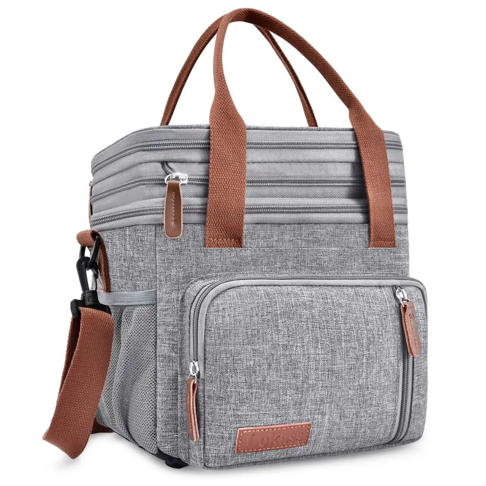 Lightweight Quality Oxford Food Picnic Lunch Insulated Cooler Bag Lunch Bag for Women Men Office, Gray
Lightweight Quality Oxford Food Picnic Lunch Insulated Cooler Bag Lunch Bag for Women Men Office, Gray