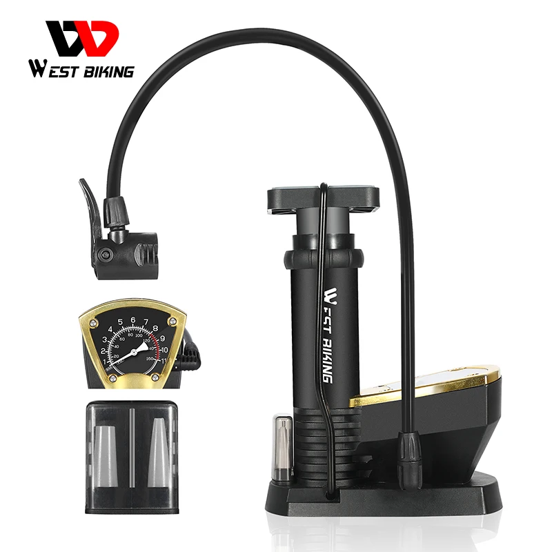 WESTBIKING Floor High Pressure Bicycle Electric Bike Cycle Mini Floor Tire Air Pump For Bike Mini Portable Air Bicycle Foot Pump, Black/red/sliver/blue
WESTBIKING Floor High Pressure Bicycle Electric Bike Cycle Mini Floor Tire Air Pump For Bike Mini Portable Air Bicycle Foot Pump, Black/red/sliver/blue