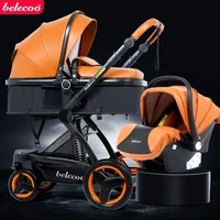 Beleeco Luxo Leather Folding Baby Stroller 2 in 1 High Landscape Pram With Car Seat
Beleeco Luxo Leather Folding Baby Stroller 2 in 1 High Landscape Pram With Car Seat
