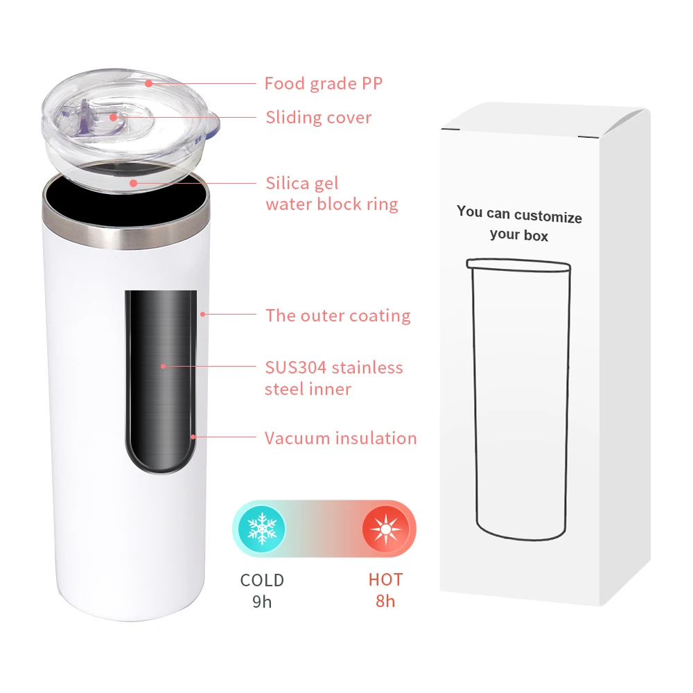 Wholesal in stock 20oz Sublimation Skinny Tumbler Cups Sublimation Blanks 304 Stainless Steel 20oz Sublimation Straight Tumbler, Customized
Wholesal in stock 20oz Sublimation Skinny Tumbler Cups Sublimation Blanks 304 Stainless Steel 20oz Sublimation Straight Tumbler, Customized
