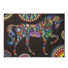 Wholesale animal 5d rhinestone art colorful horse square diamond painting