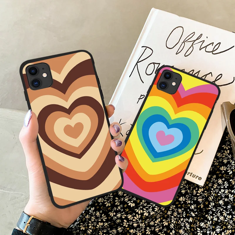 Cute Hot rainbow Heart shape Love soft silicon phone case For iphone 12 11 Pro SE 2020 X XS MAX 7 8 6s plus Loves cute cover
Cute Hot rainbow Heart shape Love soft silicon phone case For iphone 12 11 Pro SE 2020 X XS MAX 7 8 6s plus Loves cute cover