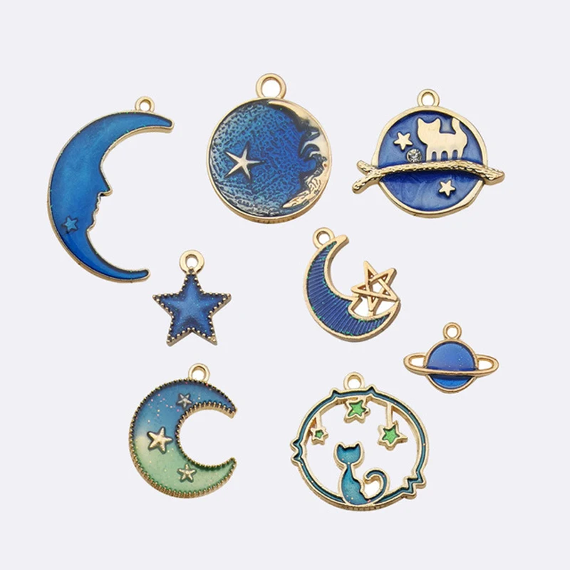 24pcs Gold Plated Enamel Moon Star Celestial Charm Pendant DIY for Earrings Necklace Bracelet Jewelry Making and Crafting
24pcs Gold Plated Enamel Moon Star Celestial Charm Pendant DIY for Earrings Necklace Bracelet Jewelry Making and Crafting