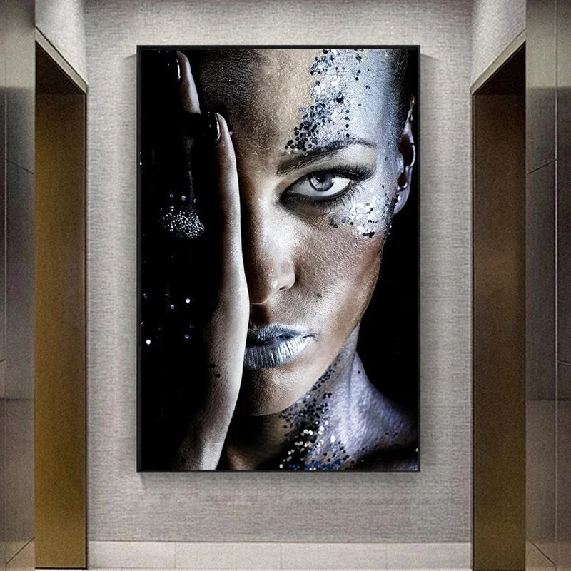 Black Cool Women Canvas Painting Modern Canvas paiting Modern Wall Art Picture for Living Room Home Decor Cuadros
Black Cool Women Canvas Painting Modern Canvas paiting Modern Wall Art Picture for Living Room Home Decor Cuadros