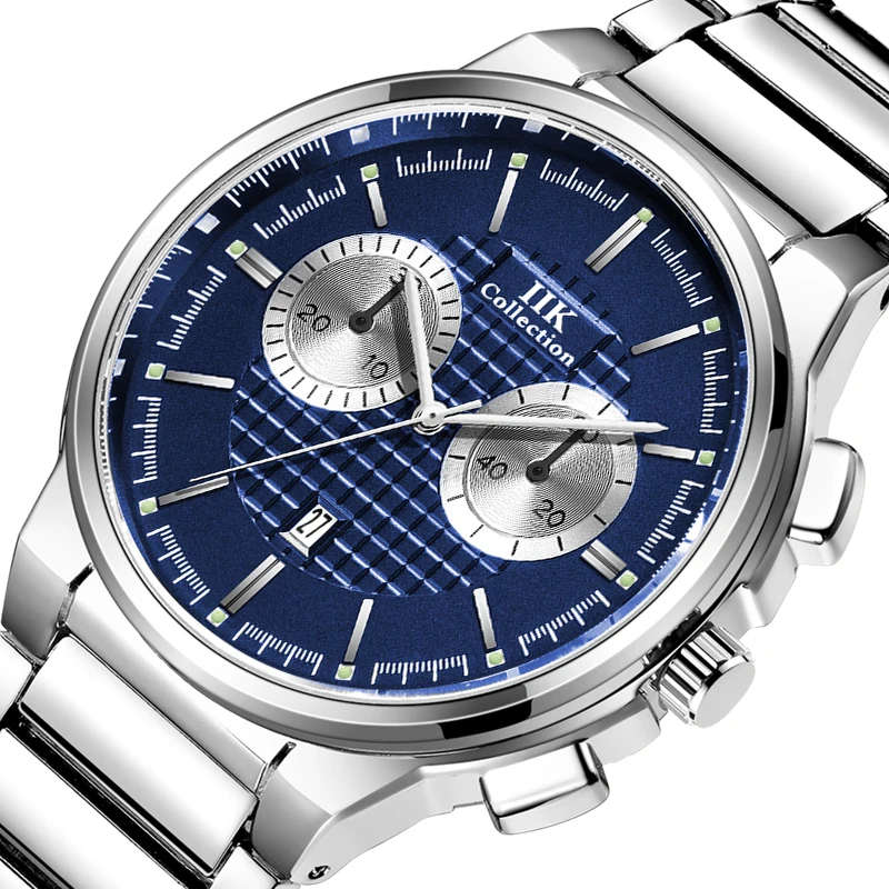 IIK Mens Fashion Sports Quartz Waterproof Stainless Steel Back Branded Wristwatch For Men
IIK Mens Fashion Sports Quartz Waterproof Stainless Steel Back Branded Wristwatch For Men