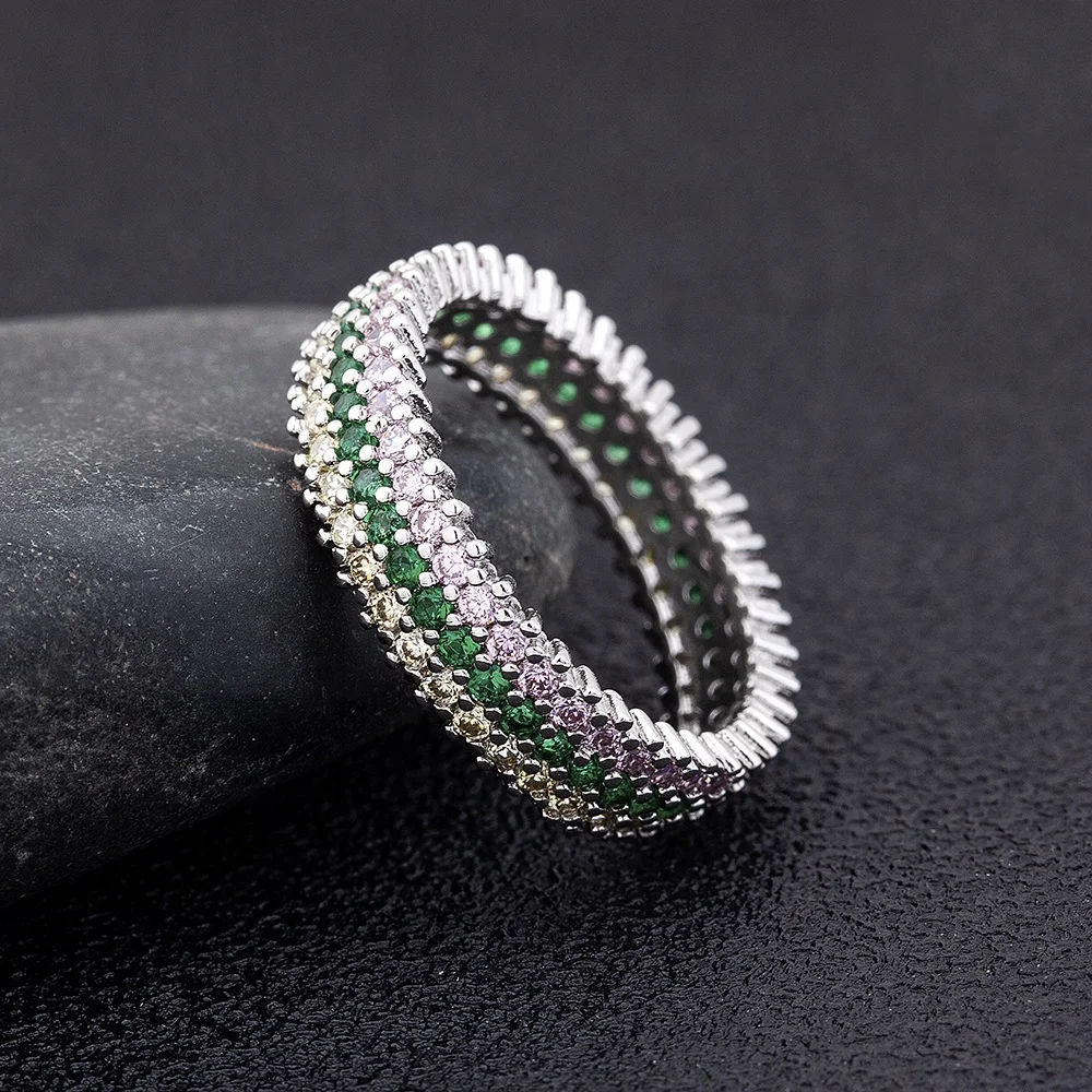 Fashion Trendy Bohemia Rainbow Round Rings Cooper CZ Gold/Silver Color Smart Ring Women Jewelry Gift Wholesale
Fashion Trendy Bohemia Rainbow Round Rings Cooper CZ Gold/Silver Color Smart Ring Women Jewelry Gift Wholesale
