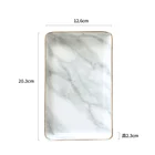 Grey Marble Veins Ring Dish Holder Small Stoneware Decorative Jewelry Tray