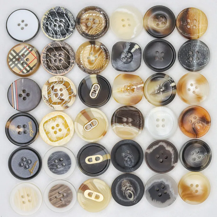 Button manufacturer custom wholesale 4-hole flat back imitation horns blazer plastic resin buttons
Button manufacturer custom wholesale 4-hole flat back imitation horns blazer plastic resin buttons