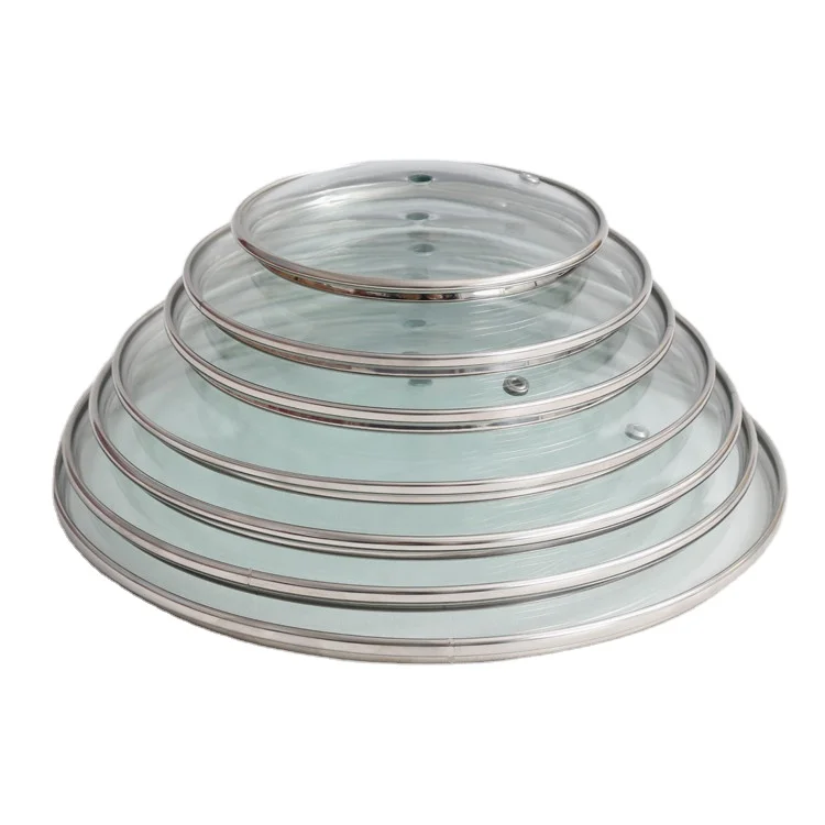 28 Cm Round Tempered Glass Pot Cover Lid With Stainless Steel Ring For Wok soup pot, Transparent
28 Cm Round Tempered Glass Pot Cover Lid With Stainless Steel Ring For Wok soup pot, Transparent