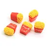 2019 Hot Fast Food Snack French Fries Resin French Fry Chips Cabochons Flat Back Resin Charm DollHouse Crafts Slime Planar