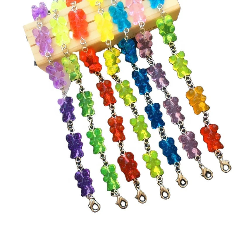 Best Selling Cute Candy Color Jelly Bear Bracelet Resin Gummy Bear Charms Bracelets For Girls Kids, Multi color
Best Selling Cute Candy Color Jelly Bear Bracelet Resin Gummy Bear Charms Bracelets For Girls Kids, Multi color