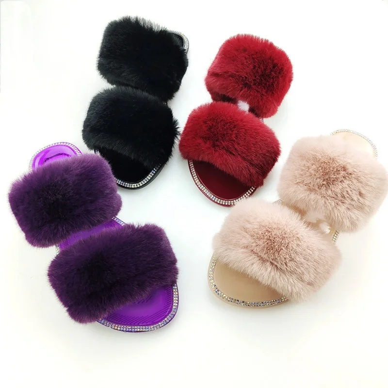 Fashion Women Fur Slippers Indoor Plush Slides Outdoor Faux Fur Flat Slide for Ladies Furry Slippers For Women
Fashion Women Fur Slippers Indoor Plush Slides Outdoor Faux Fur Flat Slide for Ladies Furry Slippers For Women