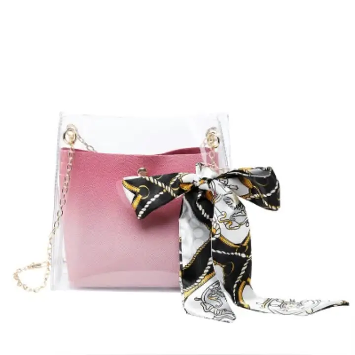 Jelly Clear Pocket Handbags Scarf decoration Solid Color Women Transparent Shoulder Bag, Red yellow black
Jelly Clear Pocket Handbags Scarf decoration Solid Color Women Transparent Shoulder Bag, Red yellow black