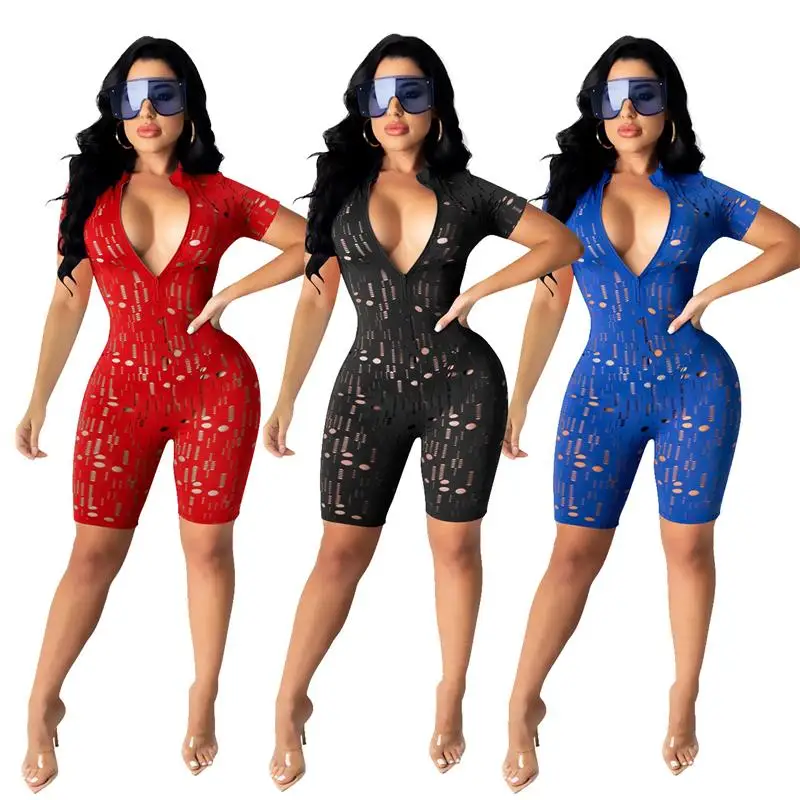 Wholesale women clothing 2021 Spring bodysuits short sleeves women romper sexy hollow out bodycon biker jumpsuit for women
Wholesale women clothing 2021 Spring bodysuits short sleeves women romper sexy hollow out bodycon biker jumpsuit for women