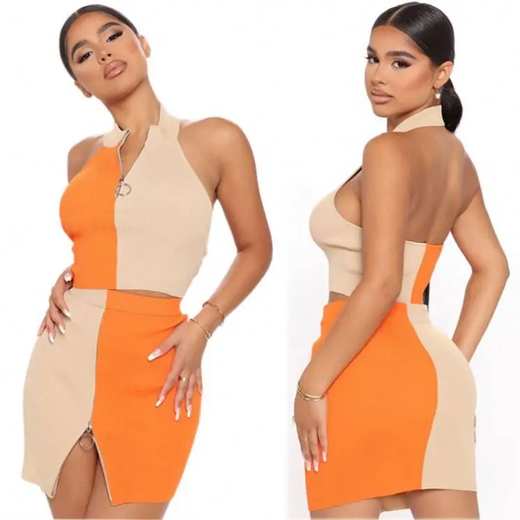 PEARL New Arrival Contrast Color Zipper Casual Set di due pezzi Women Two Piece Skirt Set Women 2 Piece Sets
PEARL New Arrival Contrast Color Zipper Casual Set di due pezzi Women Two Piece Skirt Set Women 2 Piece Sets