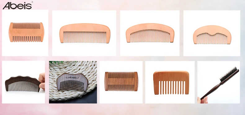 Hot Sale Fine Coarse Teeth Anti Static Custom Small Wooden Mustaches Comb Mens Beard Pocket Comb