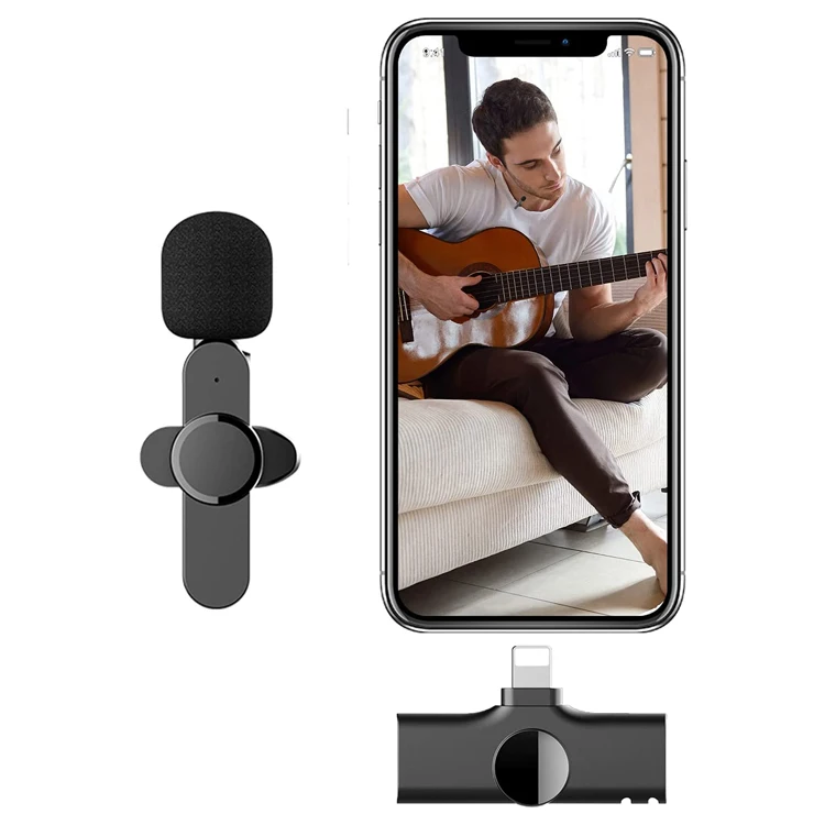 Wireless Lavalier Microphone Studio Gaming for iPhone/Type-C Lapel Clip Universal Professional Mic, Black
Wireless Lavalier Microphone Studio Gaming for iPhone/Type-C Lapel Clip Universal Professional Mic, Black