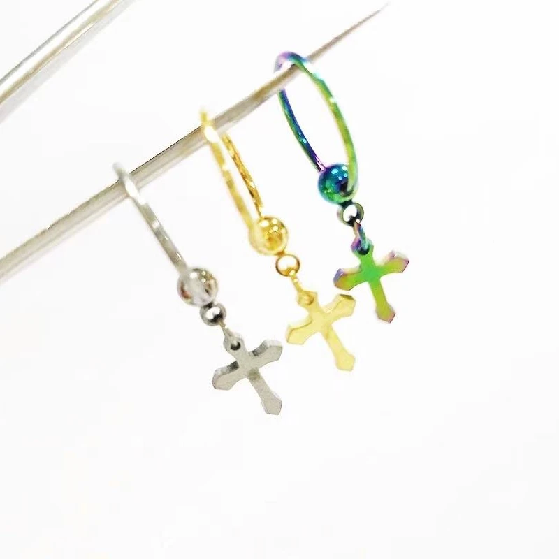 2021 European and American best-selling Cross Pendant Earrings lady temperament clip ball ring movable gold-plated earrings
2021 European and American best-selling Cross Pendant Earrings lady temperament clip ball ring movable gold-plated earrings