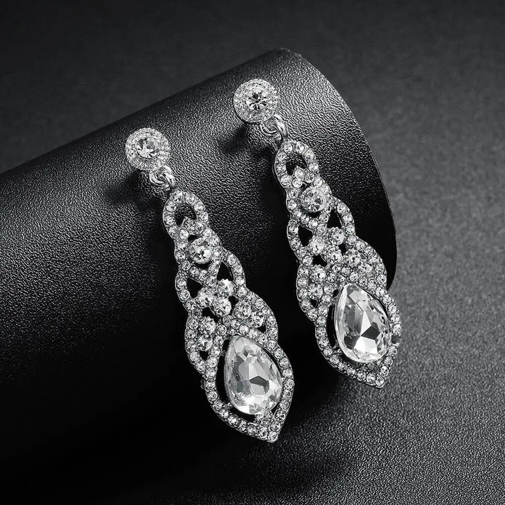 High quality women wedding bridal jewelry AAA cubic zirconia CZ zircon stone dangle long drop earrings
High quality women wedding bridal jewelry AAA cubic zirconia CZ zircon stone dangle long drop earrings