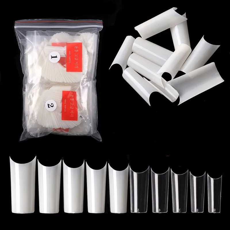 500PCS hot seller C type nail patch French nail patch set full cover nail tips clear
500PCS hot seller C type nail patch French nail patch set full cover nail tips clear