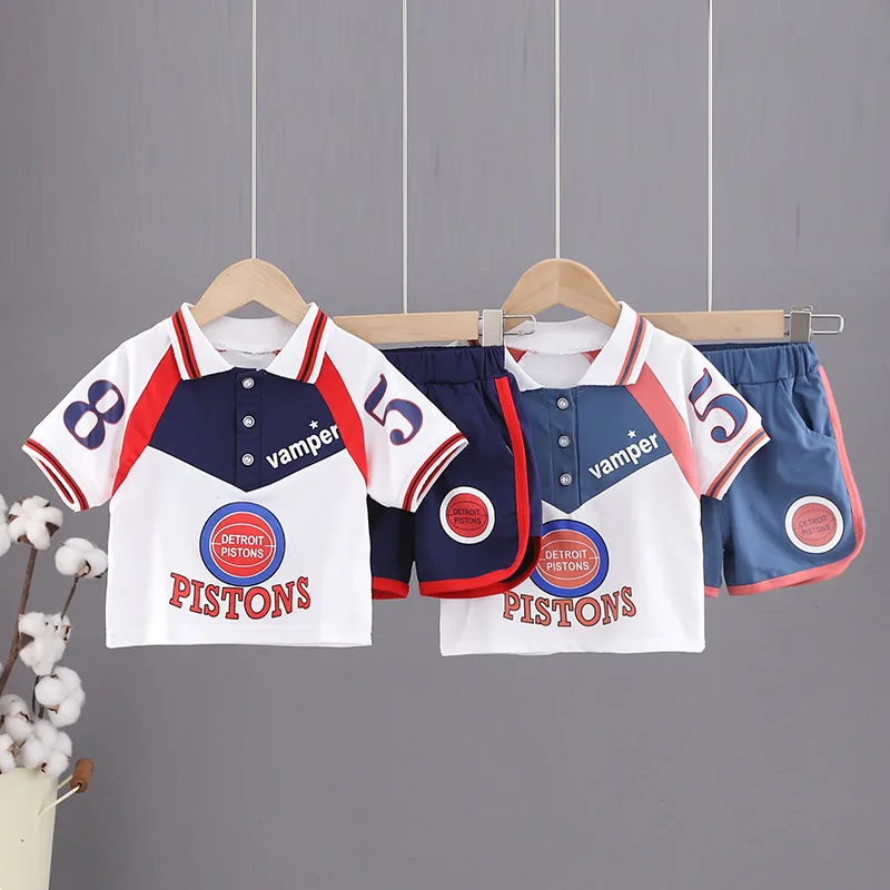 New arrival summer casual Boys 2 Pieces sport Clothing Set short sleeve letter printed t- shirt + shorts clothing set for kids, Picture shows
New arrival summer casual Boys 2 Pieces sport Clothing Set short sleeve letter printed t- shirt + shorts clothing set for kids, Picture shows