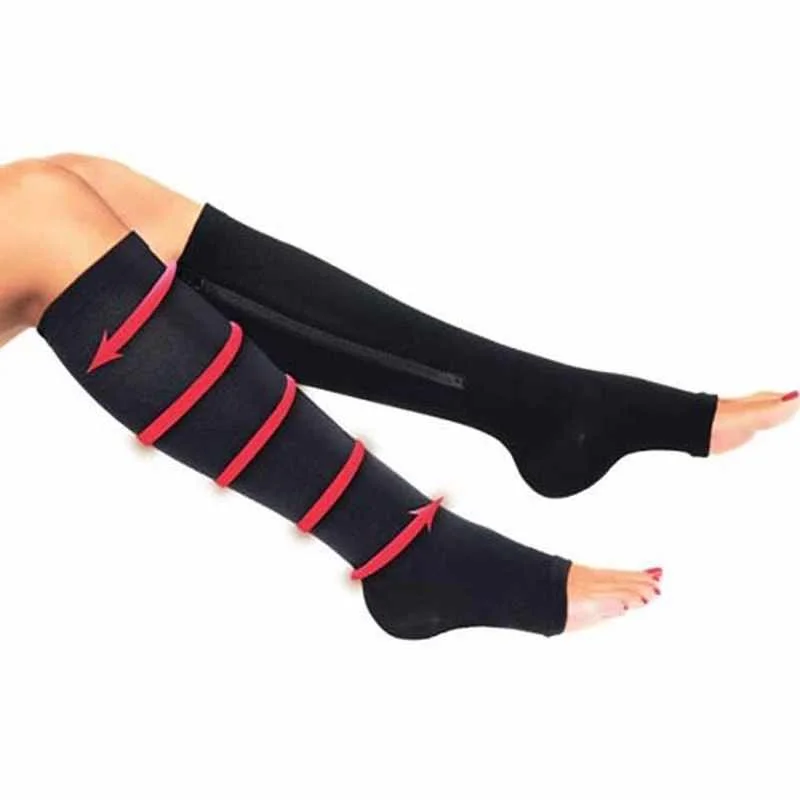 Compression Stockings Men&women Pressure Nylon Zipper Knee Socks Unisex Leg Support Stretch Pressure Open Toe Long Socks, Shown
Compression Stockings Men&women Pressure Nylon Zipper Knee Socks Unisex Leg Support Stretch Pressure Open Toe Long Socks, Shown