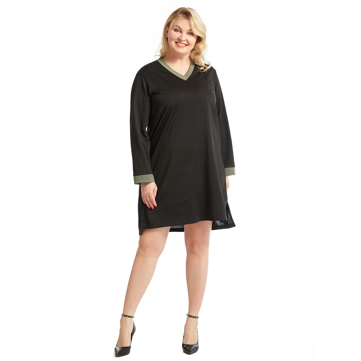 Fashion Casual Loose Dress with Pocket Ladies V Neck Long Tops Female T Shirt Dress Streetwear Big Size 6XL vestidos For Women
Fashion Casual Loose Dress with Pocket Ladies V Neck Long Tops Female T Shirt Dress Streetwear Big Size 6XL vestidos For Women