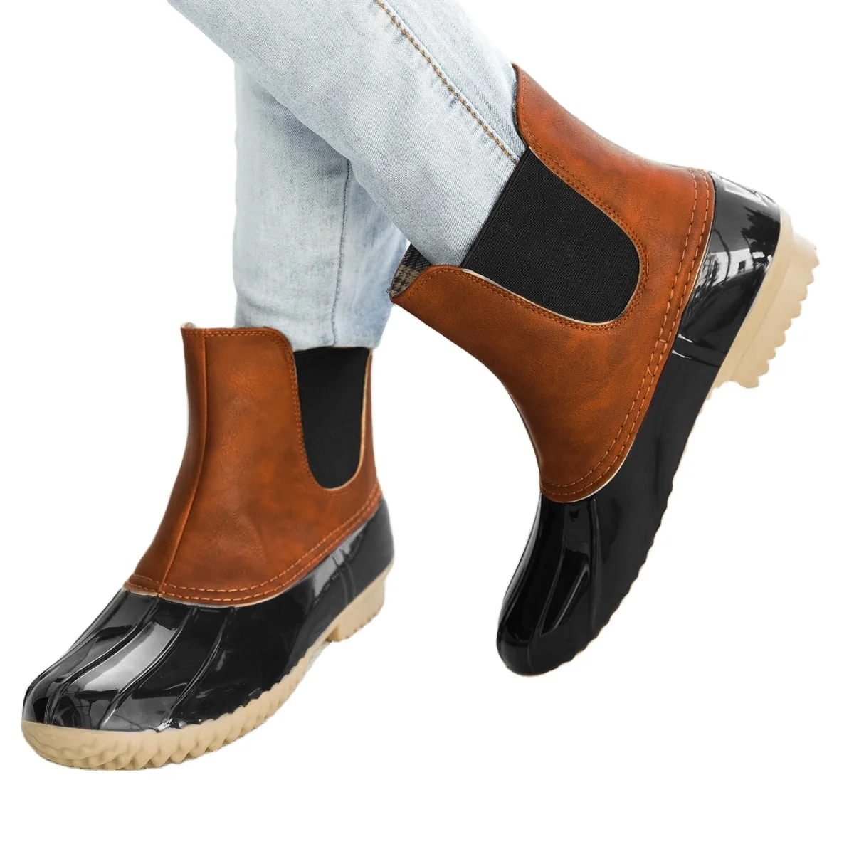 Protective Rainning Shoes Waterproof Patchwork Color Blocking Chelsea Boots Rain Boots
Protective Rainning Shoes Waterproof Patchwork Color Blocking Chelsea Boots Rain Boots