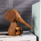 Hot Deal Wood Crafts Home Decor Nordic Simple Style Creative Wooden Products Long Nose Elephant