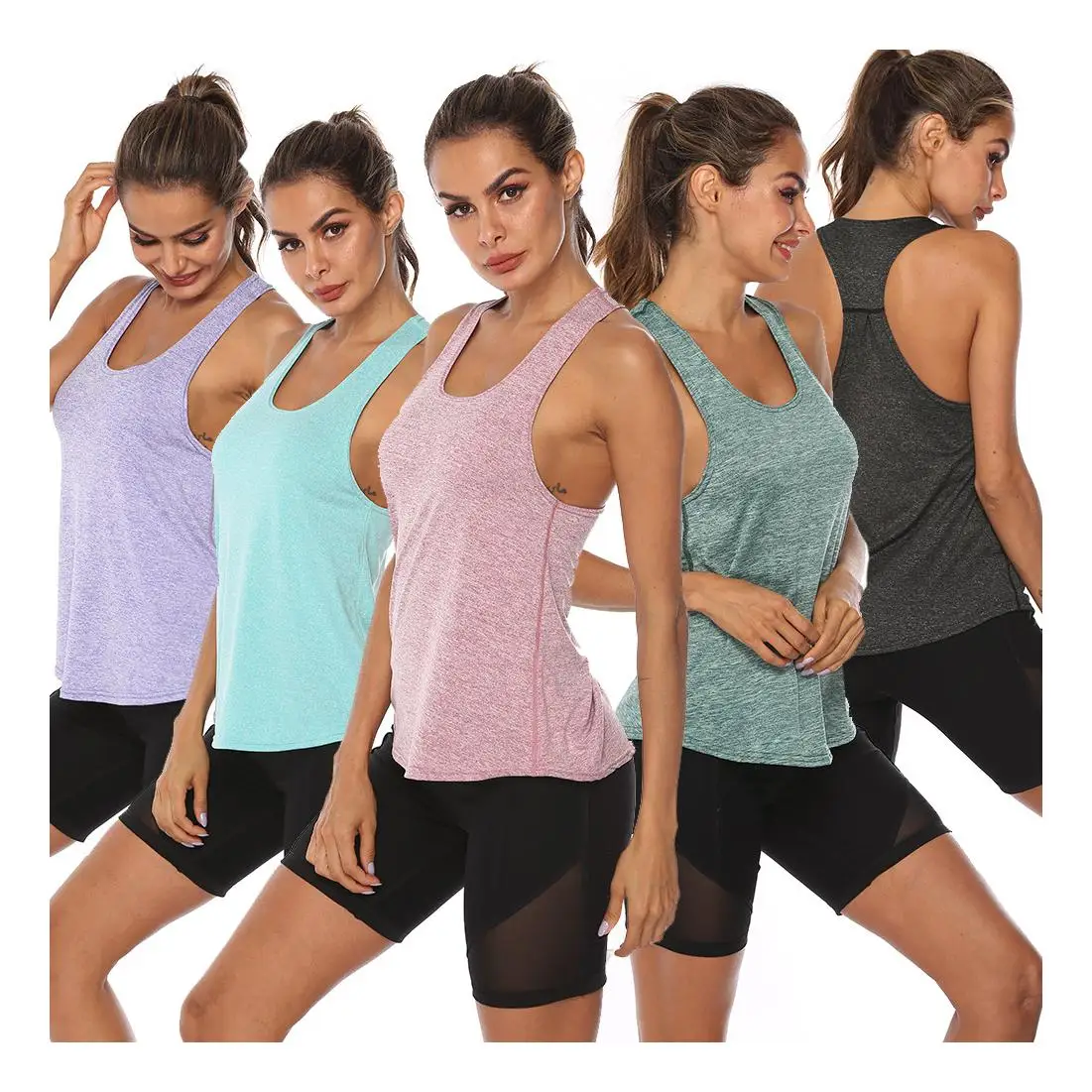 Women Fitness Tank Tops Sleeveless Racerback Yoga Shirt Vest Gym Running Training Yoga Shirts for women, As pictures
Women Fitness Tank Tops Sleeveless Racerback Yoga Shirt Vest Gym Running Training Yoga Shirts for women, As pictures