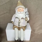 hot sale Christmas figure santa claus with cloth legs