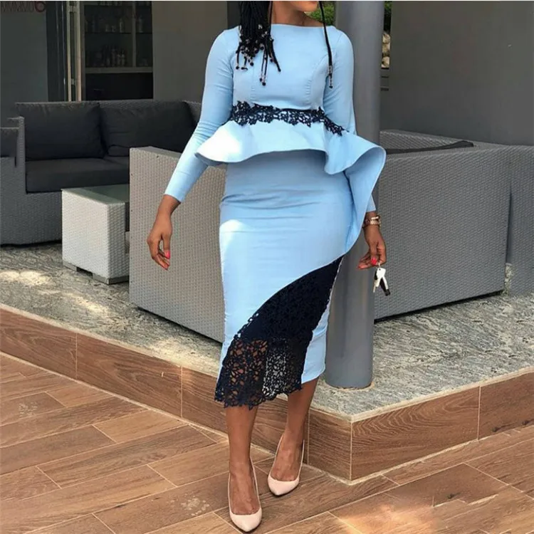 YQ693 free shipping Plus size African Women Office Formal Dresses, As shown
YQ693 free shipping Plus size African Women Office Formal Dresses, As shown
