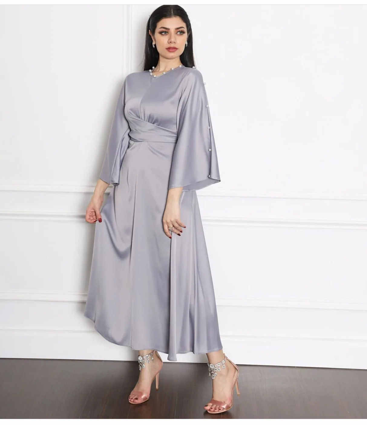 IDS abaya women muslim dress Ramadan Satin Ruffle Sleeve Dress muslim prom dresses, Photo shown
IDS abaya women muslim dress Ramadan Satin Ruffle Sleeve Dress muslim prom dresses, Photo shown