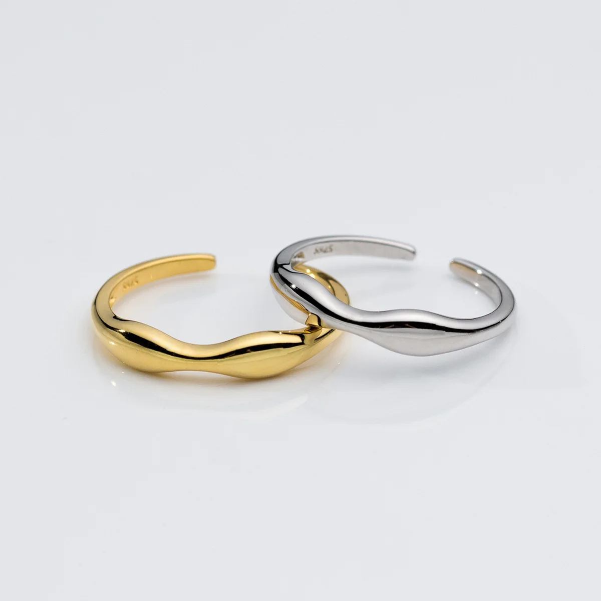 fashion jewelry 925 sterling silver minimalist ring simple wave line shape gold plated open rings for women
fashion jewelry 925 sterling silver minimalist ring simple wave line shape gold plated open rings for women