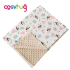 print baby knitted fleece mink dots polyester blanket