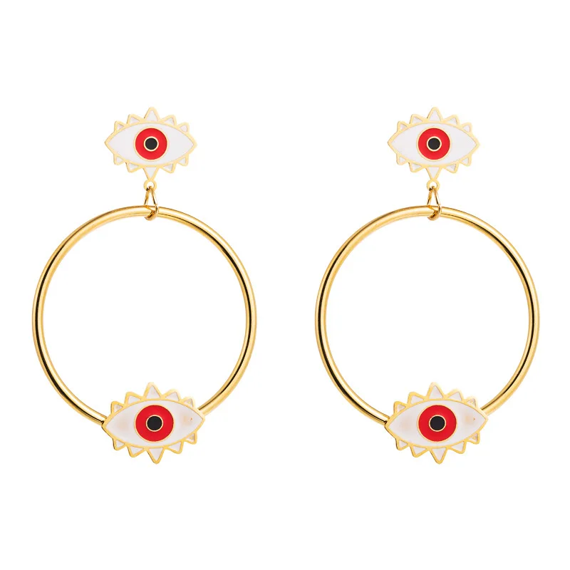 Amazon Best Selling Polished 18K Gold Plated Large Circle Anemal Evil Eyes Drop Earrings For Women, As picture show
Amazon Best Selling Polished 18K Gold Plated Large Circle Anemal Evil Eyes Drop Earrings For Women, As picture show