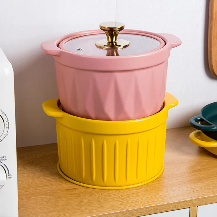solid color high temperature resistance casserole handle ceramic cooking pots kitchen supplies, 4 colors
solid color high temperature resistance casserole handle ceramic cooking pots kitchen supplies, 4 colors