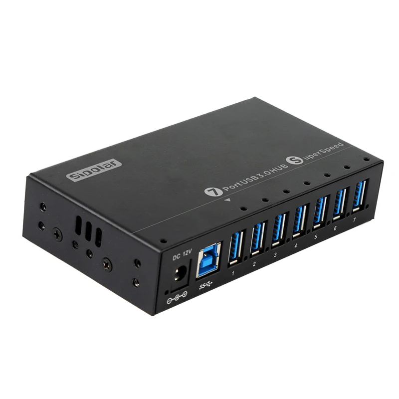 Sipolar mini metal 36W powered 7 port USB 3.0 super speed hub splitter with charger port for computer accessories phone tablet
Sipolar mini metal 36W powered 7 port USB 3.0 super speed hub splitter with charger port for computer accessories phone tablet
