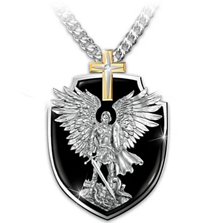 Fashion hip-hop men's angel necklace cross religious pendant necklace shield pendant necklace
Fashion hip-hop men's angel necklace cross religious pendant necklace shield pendant necklace