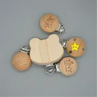 30mm Wood Teething Dummy pacifer clips for baby Pacifier Chain Holder